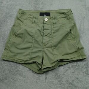 3x1 NYC Shorts Womens 26 Green Button Fly Preppy Casual Pockets